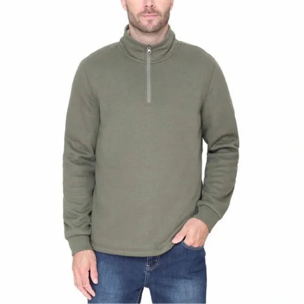 BC Clothing Fleece Lined 1/4 Zip Pullover Men’s Size M